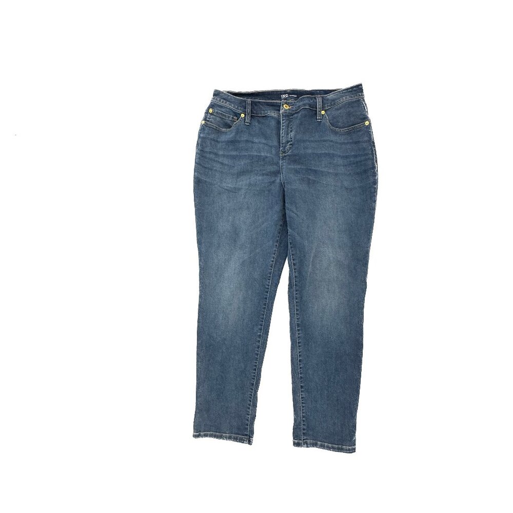 Classic Blue Boyfriend Jeans - Women's Relaxed Fit